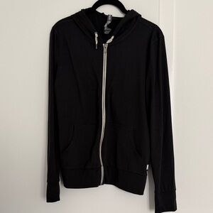 Vuori Halo Performance Black Zip-Up Hoodie